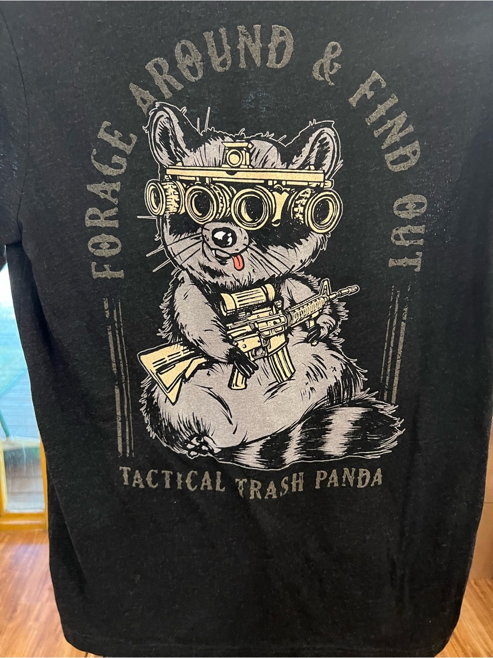 Tactical Trash Panda Short Sleeve Graphic Tee - Black